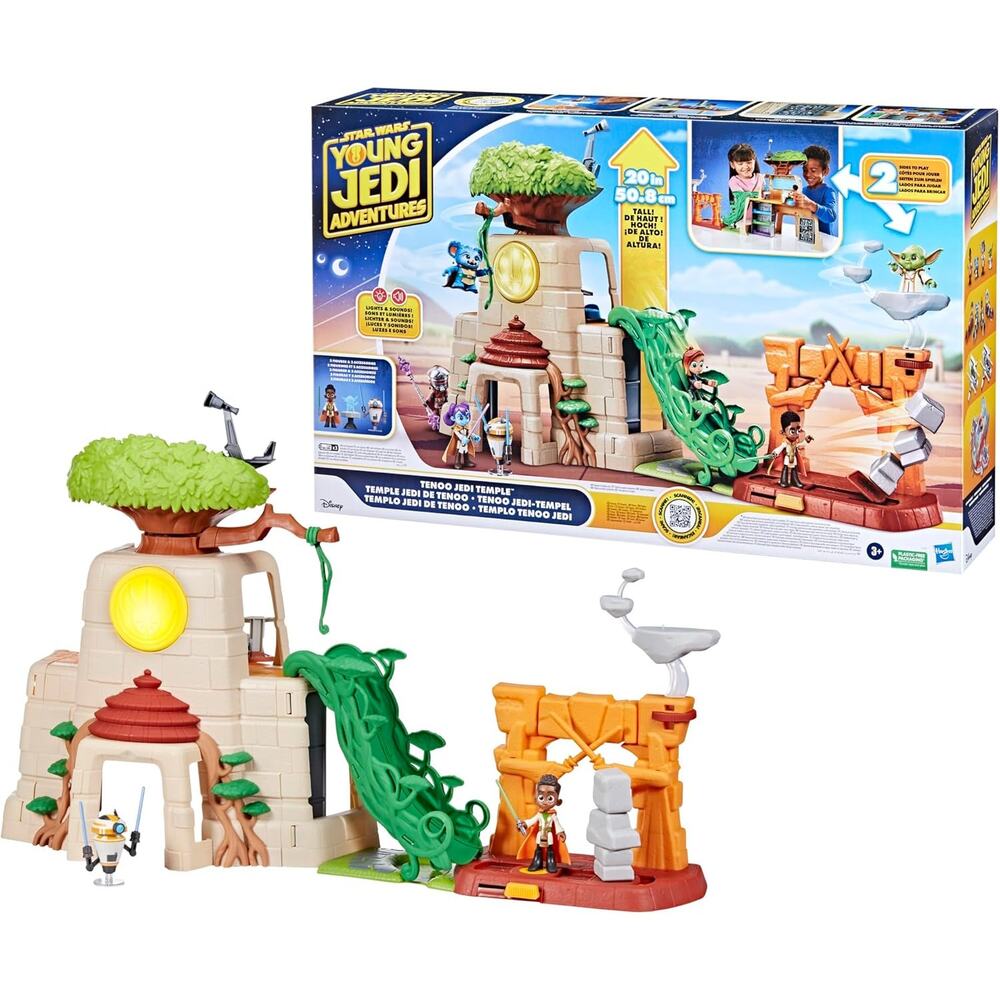 Star Wars: Young Jedi Adventures Tenoo Jedi Temple Playset with Lights & Sounds